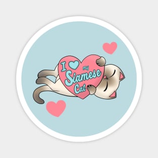 I Heart My Siamese Cat cute kawaii love Magnet